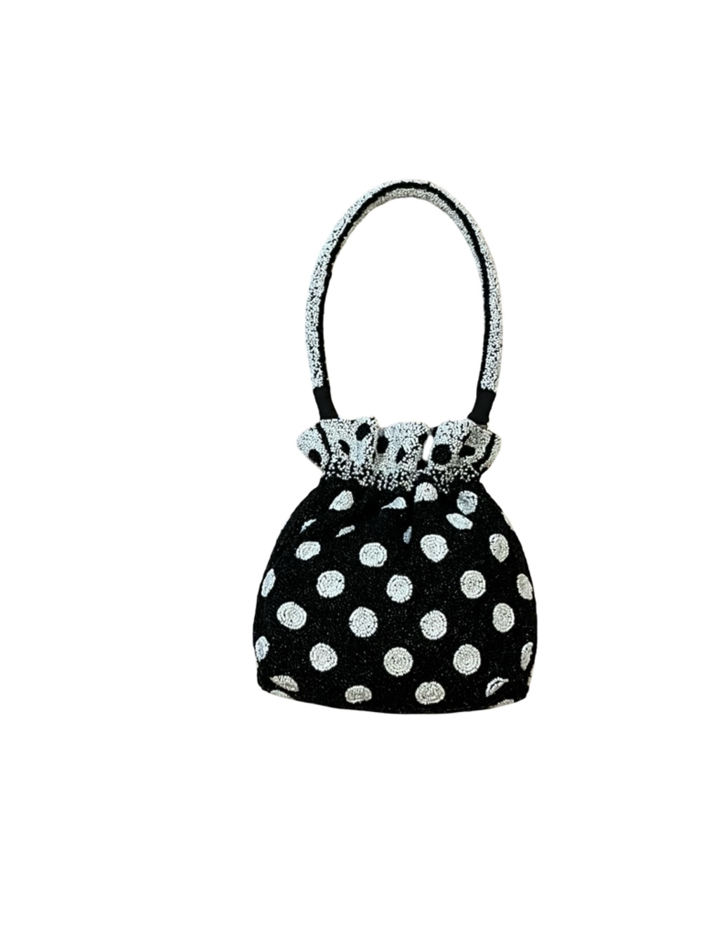 Black and White Polka Dot Beaded Bag NWT Polka dot beaded bag